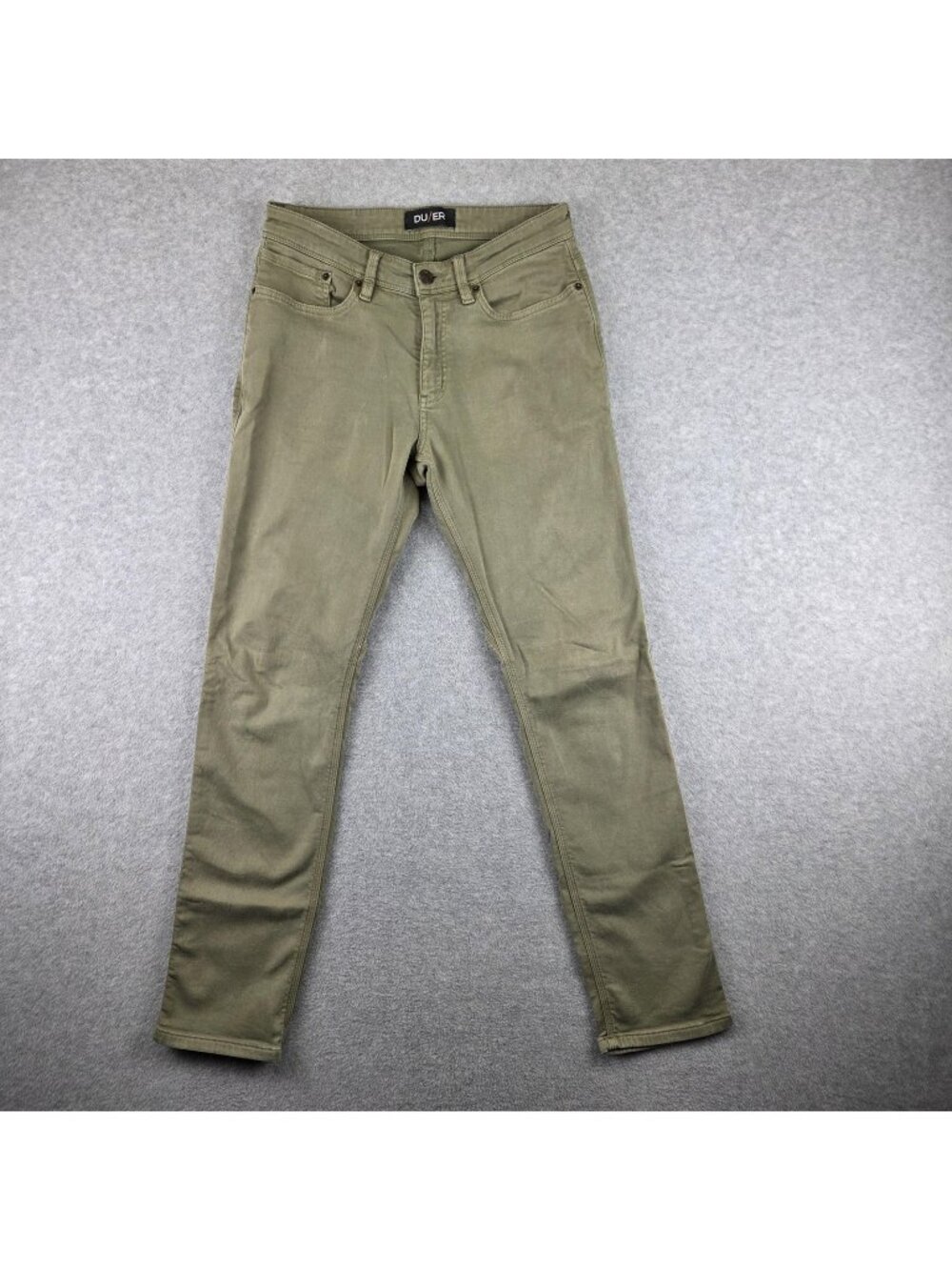 DU/ER N2X Relaxed Taper Pants Mens 31x32 Green Stretch Chino Casual Travel